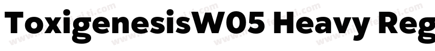 ToxigenesisW05 Heavy Regular字体转换